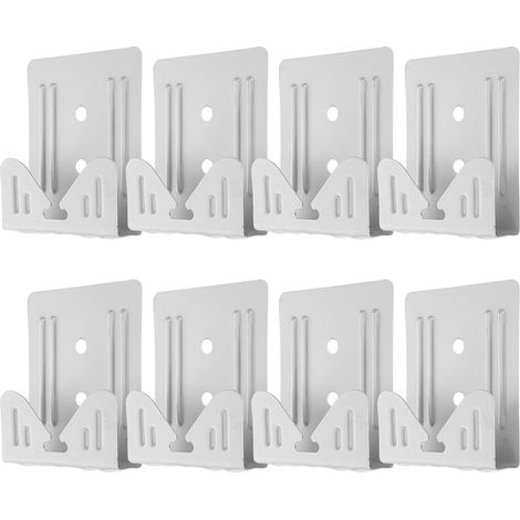 Healeved Lot de 10 supports cadre en fer robuste argenté, très résistants, pour la fixation miroirs