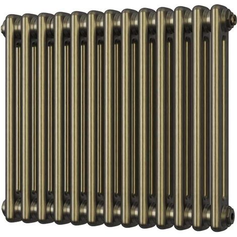 Alpha - Antique Brass Column Radiator H500mm x W592mm 2 Column (1/3)