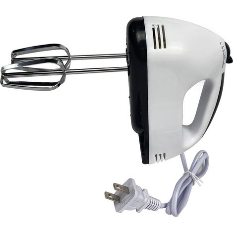 Batteur électrique à main à 7 vitesses avec 4 fouets pour œufs, gâteaux, crèmes et pâtes. (1/5)