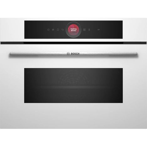 Bosch Serie 8 CMG7241W1. Dimensione del forno: Media, Tipo di forno: Forno elettrico, Capacità interna forno totale: 45 L. Posizionamento dell'apparecchio: Da incasso, Colore del prodotto: Bianco, ... (1/5)