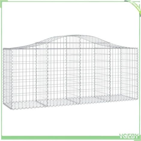 Panier de gabions arqué - FAFEICY - 153394 - 200x50x80/100 cm - Fer galvanisé - Fil 3,5 mm (1/4)