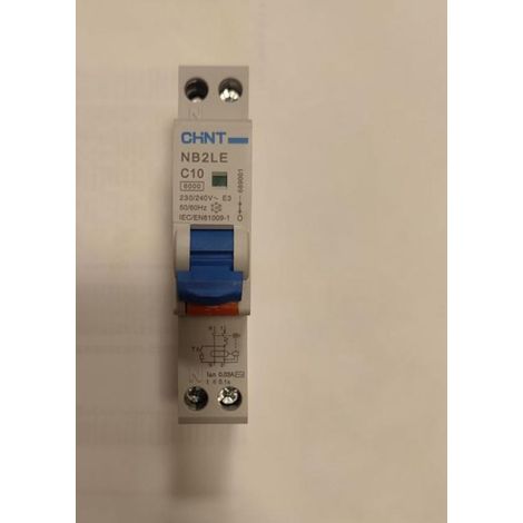 Interruttore Magnetotermico Differenziale Elettronico Curva C 10 A- 1 P+N 6 kA 30mA AC (1/3)