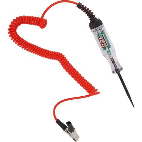 Tester per circuiti automobilistici da 6-48 V con display digitale LCD, tester di tensione CC, strumento per impianti elettrici di auto, SUV, camper e camion. (1/5)