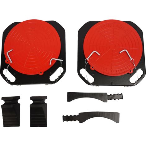 Lot de 2 plaques pivotantes d'ajustement de roue - Outil de réglage de roue rotatif à 360° - Pour berlines, SUV, camions, camionnettes - 40 x 40 x 5 cm (1/5)