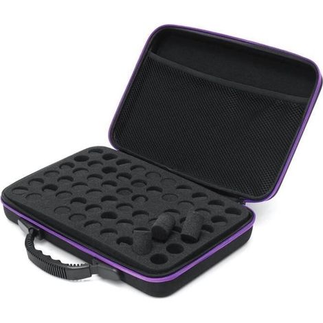 60 Slots Essential Oil Bottle Storage Organizer Box Bag Case 10ML Purple (1/4)
