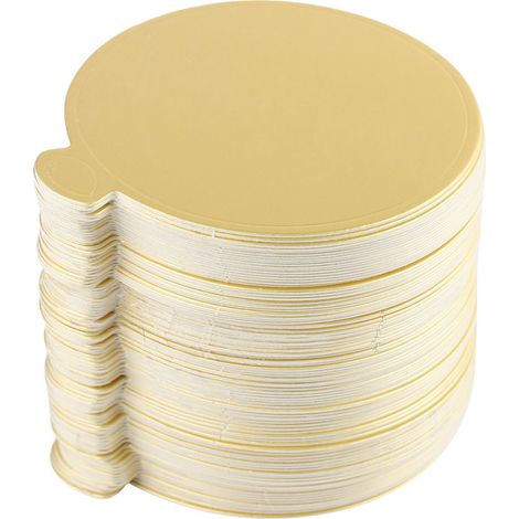 OPPWONG Mini Planches à Gâteaux, 100 Pièces en Papier doré, Doublures de Cupcakes Dorées, 3,54 Pouces, Brillantes et Attrayantes pour Présentoirs de Desserts, Plateau de Gâteau (1/5)