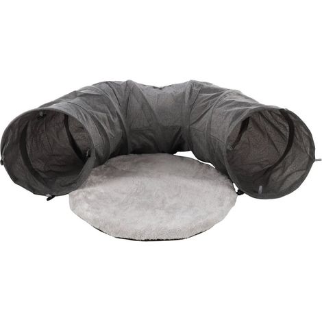 Tunnel avec coin repos ø 28 x 95 cm pour chat - animallparadise (1/4)