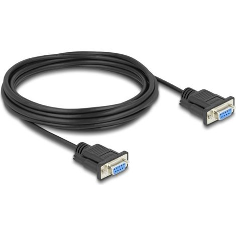 Delock série Câble de raccordement [1x SUB-D femelle 9 pôles - 1x SUB-D femelle 9 pôles] 5 m noir (1/2)