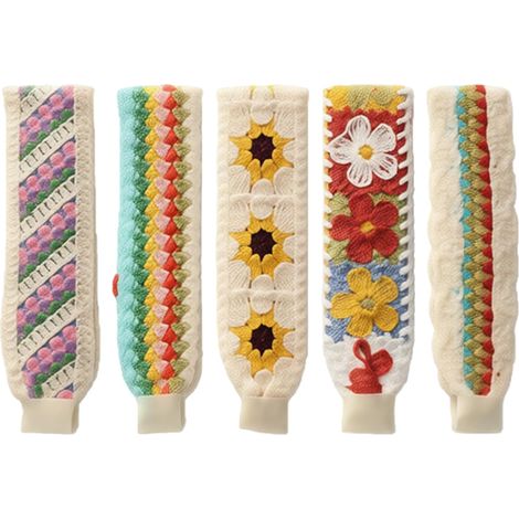 Lot de 5 Bandeaux Cosmétiques, Bandeaux Femmes, Bandeau Alternative, Bandeau Réglable avec Fermeture Velcro pour Démaquillage et Maquillage (Multicolore)