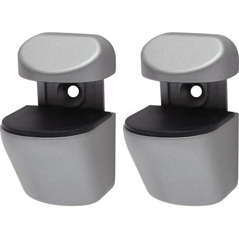DURALINE - 2 PEZZI - COPPIA DI REGGIMENSOLE A CLIPS - COLORE ARGENTO SATINATO OPACO