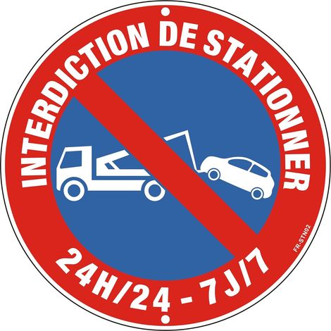 No Parking Sign Metal Reflective Ø 300 mm, Parking Forbidden Aluminium Stable and Durable (1/5)