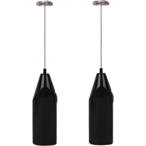 Mousseur À Lait - Portable À Piles AA - Pour Café Cappuccino Latte Matcha - Lot De 2 (1/5)