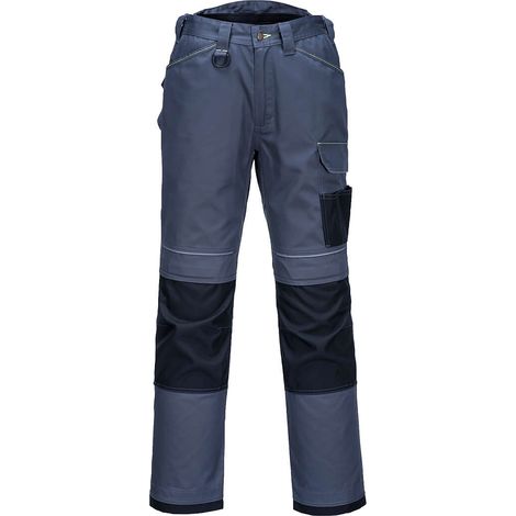 Leichtes dehnbares Pw3-Hose - 40 - Grau Zoom/Schwarz - Portwest