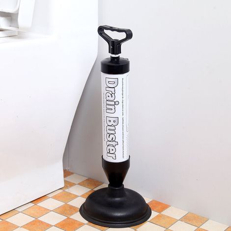 Piston Aspiration - Double Ventouse - Pour Toilettes Baignoires Eviers Douches - 2 Têtes Interchangeables - 1 Pièce (1/4)