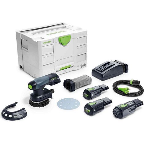 Festool Akku Exzenterschleifer Schleifer Ladegerät ETSC 125 3,0 I-Set 577689