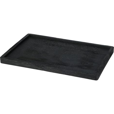 Vassoio in legno di mango colore nero -30 x 20 cm