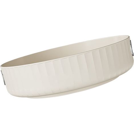 Plateau rond pivotant blanc crème pour bureau, plateau multifonction, étagère pivotante (1/5)