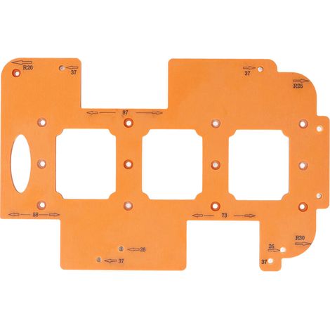 Gabarits de rayon d'angle arrondi bois R20 R25 R30 gabarit de défonceuse bois universel (1/5)