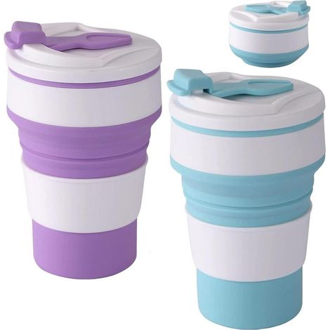 Gobelet Pliable en Silicone (350ml) - Tasse Rétractable Portable pour Camping et Voyage - Coupe d'Eau (1/5)