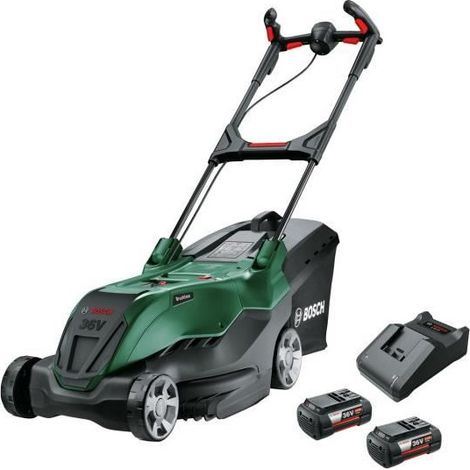 Bosch – Tondeuse à batterie 36V – Largeur de coupe 44cm – Sac de ramassage avec indicateur – Moteur sans charbon pour performances optimales