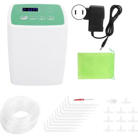 Programmateur d'arrosage automatique avec pompe, système d'irrigation goutte-à-goutte intelligent pour jardin, balcon et serre, kit complet 10 goutteurs (1/5)