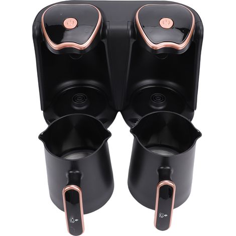 Cafetière turque électrique 1200W à double compartiment avec 2 tasses pour la préparation de boissons chaudes (1/5)