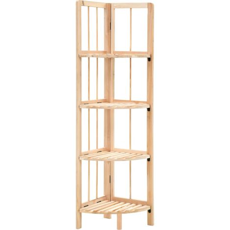 Étagère d'angle en bois de cèdre 27x27x110 cm