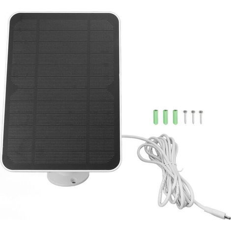 4-W-5-V-Solarpanel für Arlo Blink Sicherheitskamera-Ring, IP65 wasserdichtes Solarladegerät mit 360° verstellbarer Halterung, Weiß (1/5)
