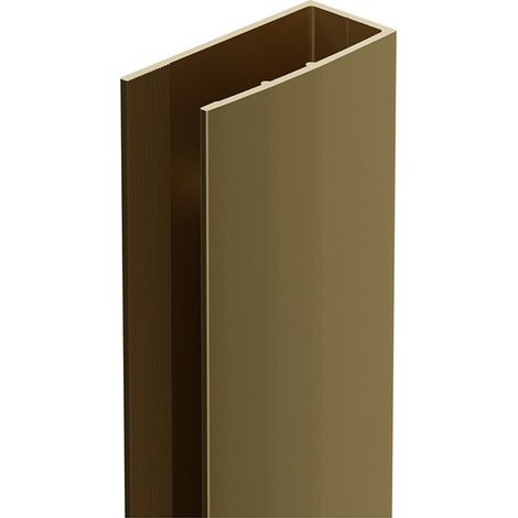 Colore 8mm Brushed Brass 1850mm Decorative End Profile (1/5)