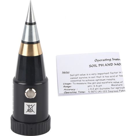 Capteur d'humidité et de pH pour sol 2-en-1 : mesureur d'humidité, de lumière et d'humidité du sol