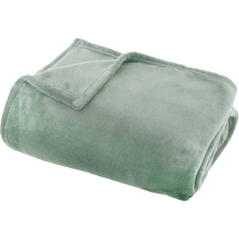 Ollis verde celeste in flanella 180x130cm - Atmosphera créateur d'intérieur (1/2)