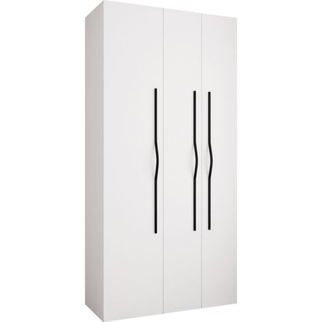 Armario Hartford 563, Blanco, 246x120x52cm, Puertas de armario: Con bisagras, Número de estantes: 0 (1/5)