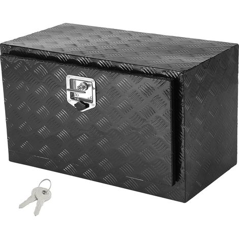Boîte à Outils pour Camion 91,4x35.6x40,6 cm, Coffre Sous-Châssis Fixation Inférieure, Caisse de Stockage en Aluminium avec Serrure et Clés, Étanche, pour Remorque Pick-up Fourgonnette Véhicules (1/5)