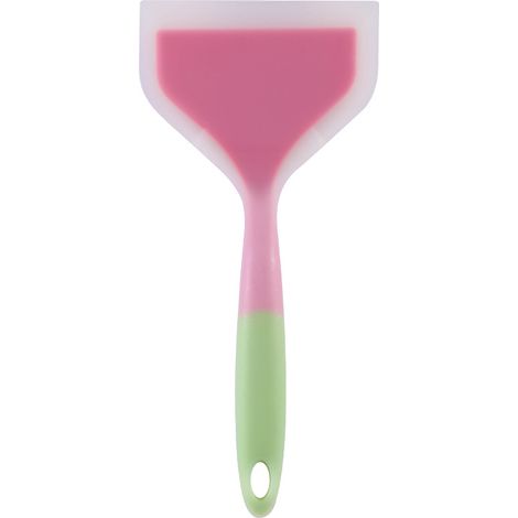 Espátula para crepes, de silicona y nailon, con cabezal ancho y flexible, utensilio antiadherente, para cocinar huevos y pescado. (1/5)