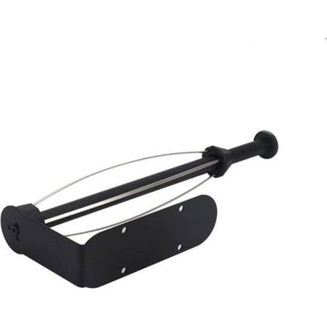 Porte-Essuie-Tout - Acier Inoxydable - Mural - Pour Rouleaux Cuisine - Noir - 32,5 x 9,5 x 4,5 cm (1/5)