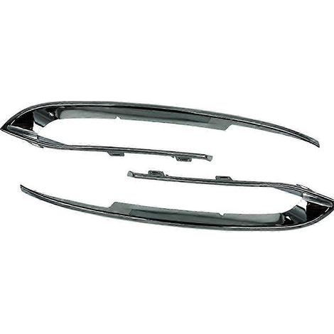 Pour BMW Série 5 F10 F11, enjoliveurs de feux antibrouillard, paire, gauche et droite, baguette décorative de pare-chocs 51117331769 (argent) (1/5)