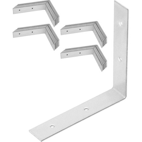 KOTARBAU® Winkelverbinder für Zimmererarbeiten, Edelstahl, verzinkt, 100 x 100 x 20 mm, 50er-Set
