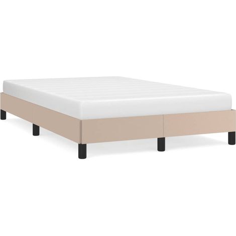 Lit double Lit adulte Cadre de lit sans matelas cappuccino 120x190 cm similicuir (1/5)