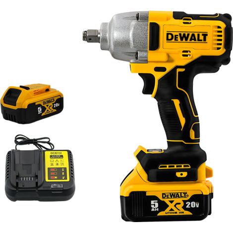 Clé à chocs sans balais DEWALT DCF900 18V XR 0.5 pouce à couple élevé Couple de desserrage de 1898 Nm Kit clé à chocs avec batterie