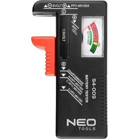 Tester per Batterie da Neo 94 009 1,5 v 9 v