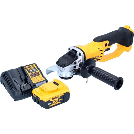 Amoladora angular sin cable DeWalt DCG 412 P1 18 V 125 mm + 1x batería recargable 5,0 Ah + cargador
