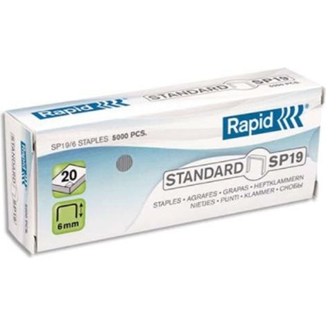 Scatola da 5000 graffette Rapid Standard Sp19 - Rapid