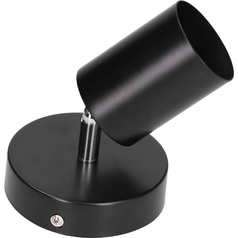 Support GU10 en fer forgé, tête unique orientable pour éclairage sur rail, idéal chambre ou centre commercial, 85‑265V, noir