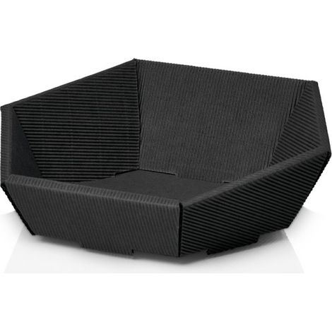 25 x Präsentkorb Geschenkkorb 168x200x48/85 mm offene Welle Schwarz (1/2)