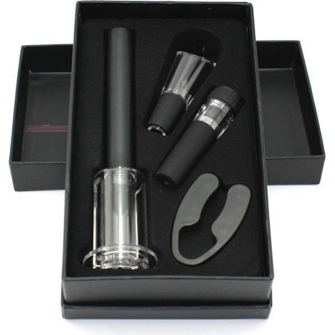 Accessoires complets pour le vin, aérateur de vin automatique, tire-bouchon simple, conservation de la fraîcheur du vin, tire-bouchon électrique rechargeable, cadeau idéal pour-AquaForge (1/4)