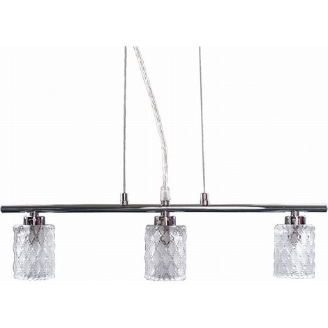 Lampadario sospeso Candellux Berta 3xG9 vetro cromo argento (1/2)
