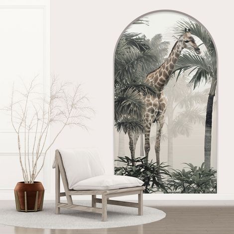 Stickers Trompe l'oeil Arche - Voute - Girafe - 60 x 105 cm (1/5)