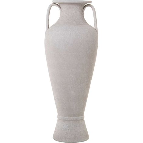 Vase élégant céramique blanc effet sable pour déco - Blanc sable (1/2)