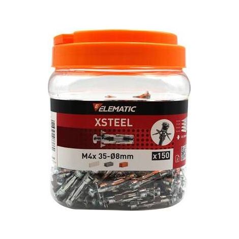 ELEMATIC BARATTOLO 150 TASSELLI XSTEEL M4 CARTONG