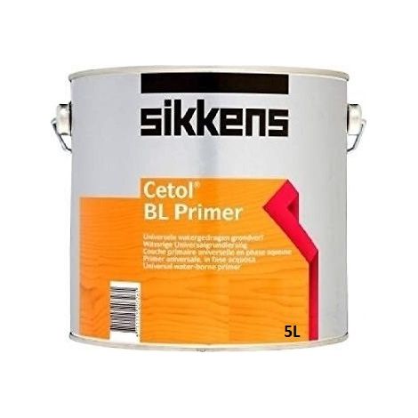 Sikkens – Lasure extérieure blanche 5L – Impression acrylique pour bois dur – Évite taches de rouille et saignement – Application facile